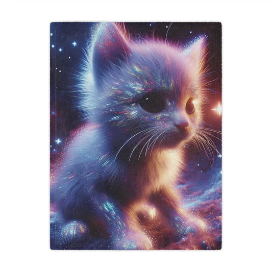 Space Kitten Microfiber Blanket