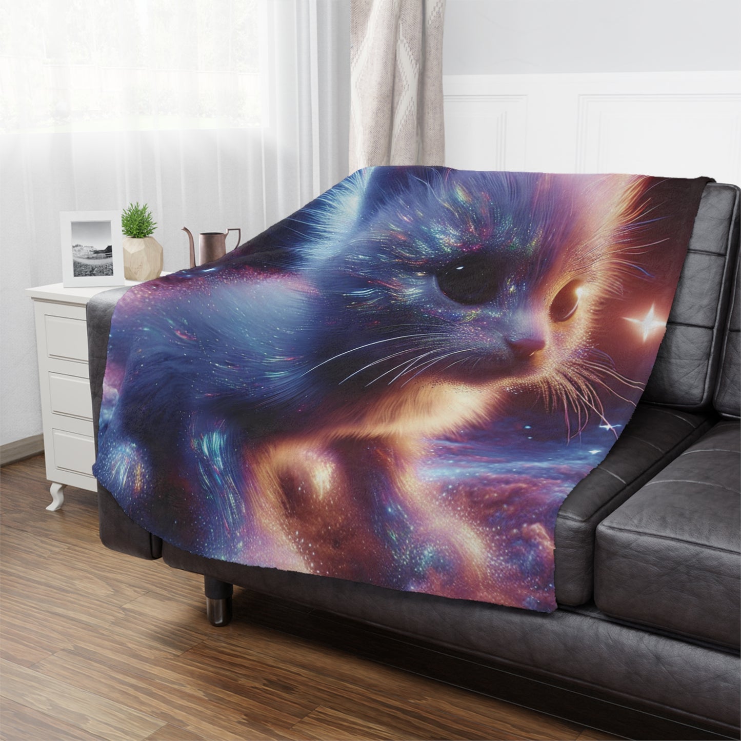 Space Kitten Microfiber Blanket