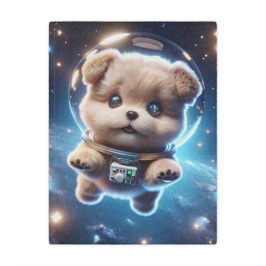 Space Puppy Microfiber Blanket