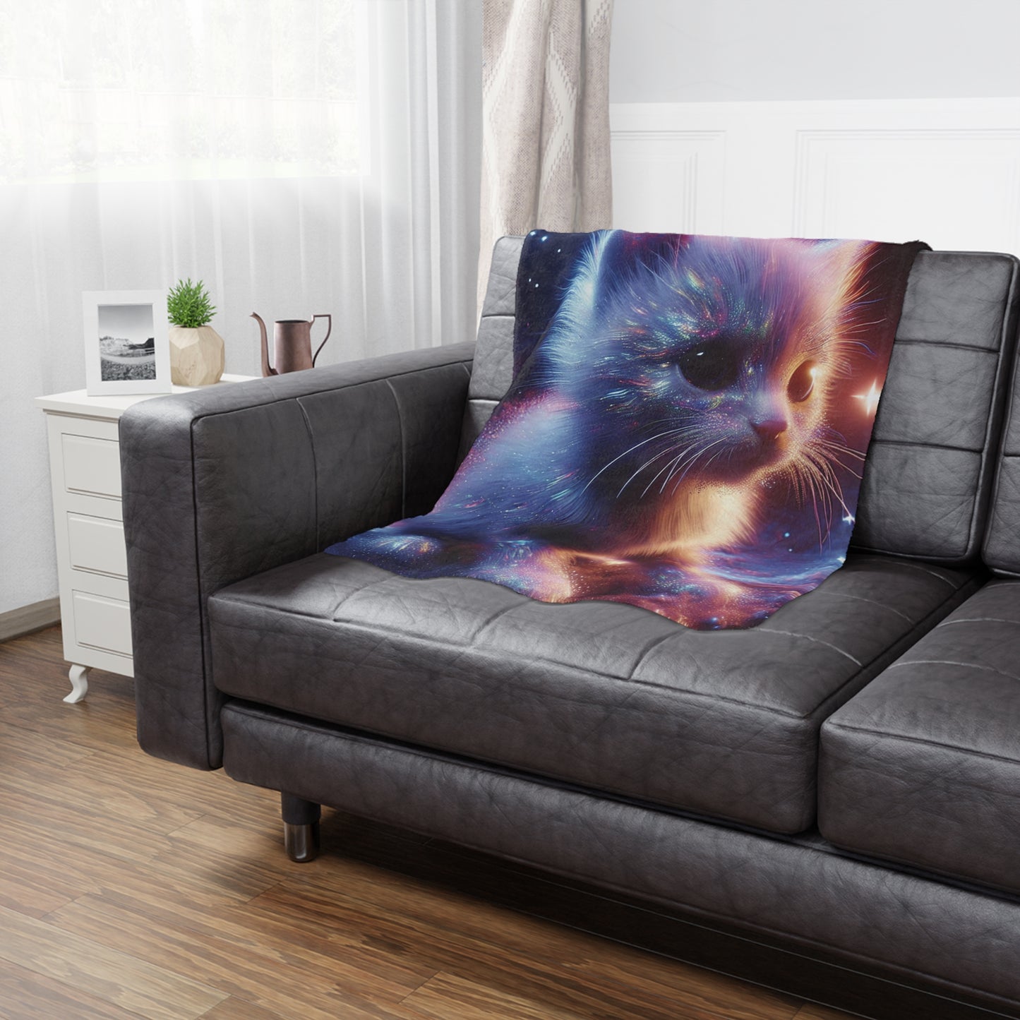 Space Kitten Microfiber Blanket