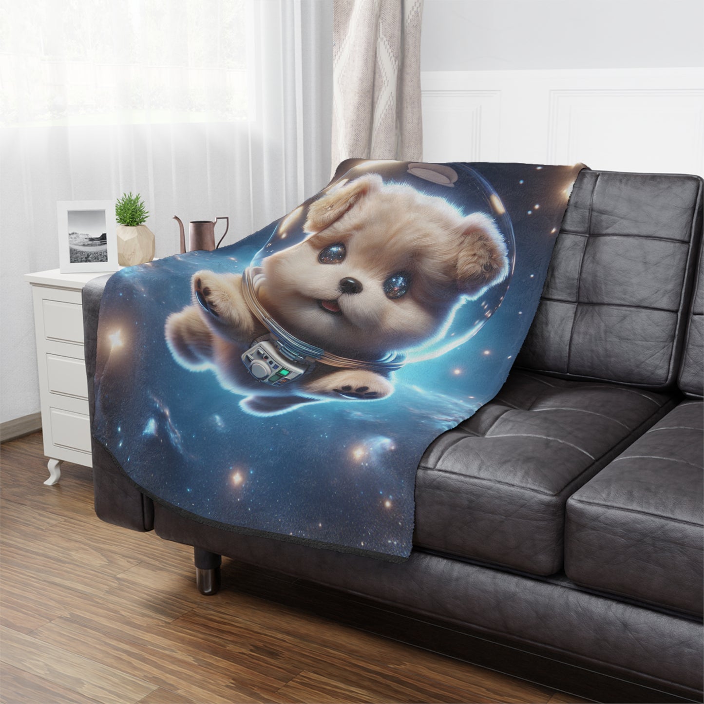Space Puppy Microfiber Blanket